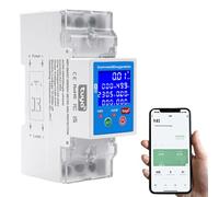 Jadeshay Medidor de Consumo Electrico WiFi 80A 80-300V Interruptor Automático Inteligente Control Remoto Diferencial Auto Rearmable con Proteccion Sobretension Subtension Sobrecorriente y Contra Fugas