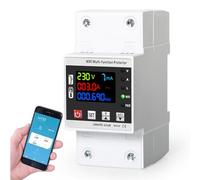 Jadeshay Medidor de Energía,AC230V 100A Contador Electrico Digital Voltímetro WiFi Interruptor para Medición del Consumo Eléctrico Voltaje Corriente con Protección contra Sobretensión y Subtensión