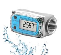 Jadeshay Medidor de Flujo,1" NPT 15-120L Medidor de Flujo de Turbina de Combustible Diesel Alta Precisión Rosca Medidor de Gasoil con Pantalla Digital para Equipos de Repostaje de Diésel y Gasolina