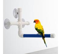 Jadeshay Perchas de Loros - Pájaros de plástico Parrot Stand Perch para la Ducha, Plataforma para Mascotas Pet Bird con ventosas