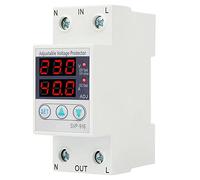 Jadeshay Protector Inteligente sobre y bajo Voltaje 40A Protector Sobretensiones Permanentes y Transitorias Autorestable Ajustable con Medición de Voltaje/Corriente para Hogar y Oficina (230V CA)