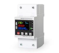 Jadeshay Protector Sobretensiones Rearmable Automático WiFi, AC230V 63A Protección contra Sobretensiones Medidor Consumo Electrico WiFi Regulador de Voltaje con Pantalla a Color