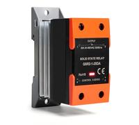 Jadeshay Relé de Estado Sólido SSR-25DA DC a AC Módulo de Relé de Estado Sólido Monofásico Entrada 3-32VDC Salida 24-480VDC para Procesos de Automatización Industrial,con Radiador Módulo