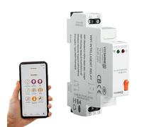 Jadeshay Rele WiFi, Interruptor Inteligente Disyuntor AC220V DIN Rail Interruptor de Temporizador Control Remoto hogar Inteligente WiFi Interruptor de Temporizador