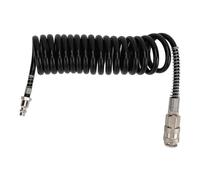 Jadeshay Retroceso de la manguera del compresor de aire, Accesorio de manguera de aire de manguera de bobina de 3 m con limitador de curvatura para compresor de aire (Negro)