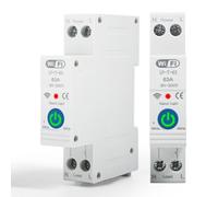 Jadeshay Tuya WiFi Disyuntor Inteligente,1P 63A 230VAC Interruptor WiFi con 3 Modos de Temporización Compatible con Control Remoto via Tuya y Smart Life App,Control de Voz via Alexa Google Assistant