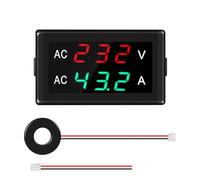 Jadeshay Voltímetro Amperímetro Digital AC50-500V 0-120A Voltímetro de AC Amperímetro Pantalla Digital LED Medidor de Corriente de Voltaje con Transformador