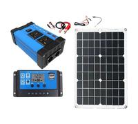 JadeshayKit de panel solar, 18W 18V con controlador solar de 30 A e inversor de 300 W for vacaciones y camping.