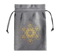 JADEWaa Bolsa de franela para tarjetas de juego de mesa, bolsa de franela para joyas, organizadores de tarjetas de oráculos, suministros de brujería, Gray, 13x18cm/5.12x7.09inch, ZTD12