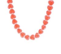 JADEWaa Colorido collar de resina de caramelo de amor, diseño único, ligero, a la moda, cadena de cuello para mujer, 38+5cm, Resina