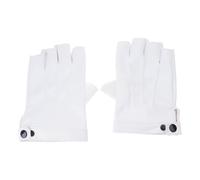 JADEWaa Guantes de conducción para motocicleta, guantes deportivos de medio dedo, guantes deportivos de levantamiento de pesas, ciclismo, guantes de piel sintética sin dedos para mujeres y hombres