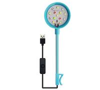 JADEWaa Luz LED para pecera pequeña con clip USB para plantas, acuarios, agua, hierba, lámparas de peces