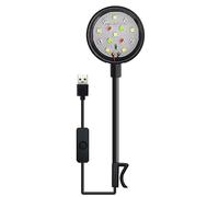 JADEWaa Luz LED para pecera pequeña con clip USB para plantas, acuarios, agua, hierba, lámparas de peces