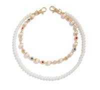 JADEWaa Popular Hipsters - Cadena de cintura con diseños de perlas de flores, pantalones de calle, cadena para pantalones, As the picture shown, perlas de imitación