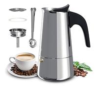 JADIAHOME | Set de Café Premium: Cafetera Italiana 6 Tazas - Compatible con Inducción, Vitrocerámica y Gas | Cafetera Italiana Induccion | Cafetera Induccion Acero Inoxidable | Cafetera para Induccion