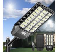 JADIDIS 2100W Farol Solar de Calle con Sensor de Movimiento, 288 LED IP67 Resistente al Agua, Ángulo Amplio 240°, 6500K para Exterior -20°C a 60°C