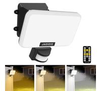 JADIDIS Foco LED Exterior con Sensor Movimiento 30W, 3600LM Proyector LED Exterior con Mando a Distancia, IP65 Impermeable, 132 Leds 4 Modos Iluminación de Seguridad para Garaje Jardín Patio Terraza