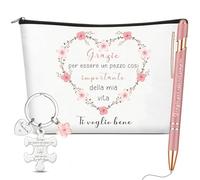 Jadive Regalo para una Buena Amiga Regalos para una Hermana Incluye: Bolsita para Amiga Llavero de Cumpleaños Bolígrafo para Oficina, Graduación, Cumpleaños, Mujer, Universidad