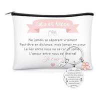 Jadive Regalo Tía y Sobrina Bolsa de Cosméticos y Llavero Tía y Sobrina Regalo Ideal para Tía Regalo para Mi Sobrina Regalo de Cumpleaños de Navidad para Tía Sobrina