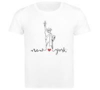J'adore New York Camiseta Básica Algodón Blanca Hombre Cotton Male T-Shirt White Men