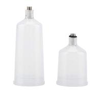 Jadpes 2PCS / Set Tapa de Copa de aerógrafo, compresor de Mano Botellas de Pistola de Pintura en Aerosol Tarros Accesorios de Adaptador de Tapa con Conector rápido ro