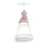 Jadpes Conjunto de sostenedor de joyería Pendiente Estante de exhibición, Vestido Modelo Zapatos de tacón Alto Pendiente Collar Anillo Soporte de joyería Soporte de exhibición Co