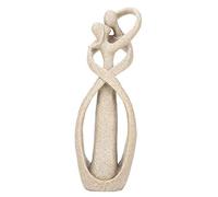 Jadpes Escultura Abstracta, Arenisca Beso Amantes Pareja Estatua Tallada Estatuilla Arte Hecho a Mano de Artesanía Decoración 8.5 x 2.8 x 1.8Pulgadas