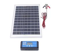 Jadpes Kit de Panel Solar de 50W con Controlador Impermeable | Marco duradero, abrazadera de batería de , diseño liviano, adecuado para uso en exteriores