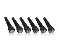 Jadpes Pines de Guitarra, Pin de Puente de Guitarra, 6 Piezas de Pines de Puente de ébano con Carcasa de abulón para Guitarras acústicas de Guitarra Popular Accesorios Púas, Capo