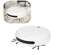 Jadpes Robot de Barrido Inteligente, Aspirador de Robot de Barrido Inteligente Ultravioleta Inteligente Multifuncional para Pelo de Mascotas, Alfombra y Piso Duro(Blanco)