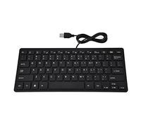 Jadpes Teclado, Teclado con Cable Ultrafino con Interfaz USB, 78 Teclas Mini Teclado con Cable USB Ultra Delgado para computadora de Escritorio PC portátil - Ratón óptico de Alta Def
