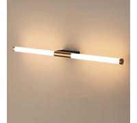 Jadssox Accesorio de iluminación de baño Lineal Minimalista Lámpara de Espejo de vanidad LED, Barra de luz de Pared Moderna sobre Espejo, Apliques de Pared de Metal con Tubo de PC, lámparas Frontales