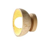 Jadssox Aplique De Pared De Piedra De Cúpula Apliques De Madera Lámpara De Pared De Travertino Amarillo Natural, Apliques Redondos De 5,9 "iluminación Con Pantalla De Bola De Vidrio