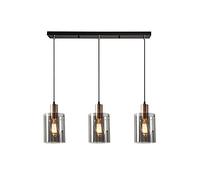 Jadssox Lámpara de araña de cristal nórdica, 3 luces, iluminación colgante de racimo, accesorio de techo, lámpara colgante E27, accesorios de iluminación de isla de cocina para sala de estar, dormitor