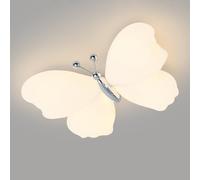 Jadssox Lámpara De Techo De Acrílico Lámpara De Techo Blanca Moderna LED, Lámpara De Techo para Dormitorio Lámparas De Techo De Mariposa De 3 Modos De Color para Sala De Estar Cocina Lámpara De Techo
