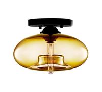 Jadssox Lámpara De Techo De Montaje Semi Empotrado, Lámparas De Pasillo Modernas Cerca De La Luz De Techo Lámpara De Techo De Vidrio Ovalada, Lámpara De Techo De Entrada Luz De Granja Para Pasillo De