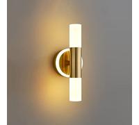 Jadssox Lámpara LED de montaje en pared, aplique de pared dorado hacia arriba y abajo, apliques de pared para interiores, accesorio de iluminación para el hogar, sala de estar, dormitorio, cabecera, p