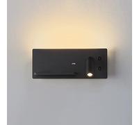 Jadssox Luz de lectura LED montada en la pared Aplique de noche con carga USB con interruptor, Cargador inalámbrico Lámpara de cabecero ajustable, Luces de lavado de pared del dormitorio Focos de lect