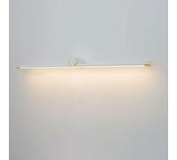 Jadssox Luz De Tocador Blanca Sobre Espejo Aplique De Pared Lineal Luz De Imagen LED, Tira Larga Accesorio De Iluminación, Lámparas De Tocador Minimalistas For Vestidor Dormitorio(Gold,100cm)