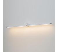 Jadssox Luz De Tocador Blanca Sobre Espejo Aplique De Pared Lineal Luz De Imagen LED, Tira Larga Accesorio De Iluminación, Lámparas De Tocador Minimalistas For Vestidor Dormitorio(Chrome,100cm)