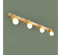 Jadssox Luz de Tocador de Madera, Espejo Ajustable, Lámpara Frontal, Accesorio de Iluminación de Maquillaje Moderno, Luces Giratorias para Espejo de Baño, Apliques de Pared de Imagen