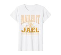 Jael Judges 4 Nailed It Wanted Heroic Deeds Christian Bible Camiseta gráfica económica, Mujer, Blanco, L