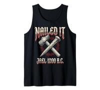 Jael Nailed It Funny Bíblica Historia Carpa Peg Gráfico Camiseta sin Mangas