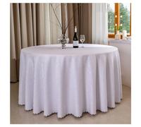 JAELA Manteles Redondos Mantel Blanco Grande 300cm De Poliéster, Mesa Redonda para La Familia, Comedor Restaurante Y Hotel,Boda, Umpleaños, Decoración De Mesa (Color : White, Size : 180cm)