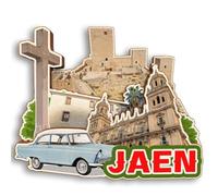 Jaen España - Imán 3D para nevera, diseño de ciudad, recuerdo de ciudad, calcomanías para nevera, hogar, cocina, pizarra blanca