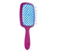 Jäneke Cepillo Small Superbrush cuerpo fucsia rizado turquesa desenreda suave y eficazmente, gracias a su estructura de colmena.