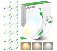 Jaenmsa Focos Led Empotrables Techo 230V, 12W Foro Ø 125-135 mm Ip44, Regulable, Downlight Led Ojos De Buey, Cálido 3000K Neutro 4000K Frío 6500K, Focos Interior Techo, 12er