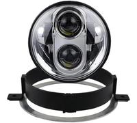 Jaeooai Faros delanteros de motocicleta para VTX 1800 1300 (2002-2008) proyector 575 pulgadas Conjunto de faros de motocicleta(Silver A)