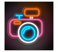 Jaeooai Letrero de neón Cámara para letreros de neón LED para luz para estudio fotográfico Galería Exposición fotografías Sala
