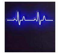 Jaeooai Letrero de neón Latido del corazón para letrero de neón adecuado para decoración pared arte club(A)